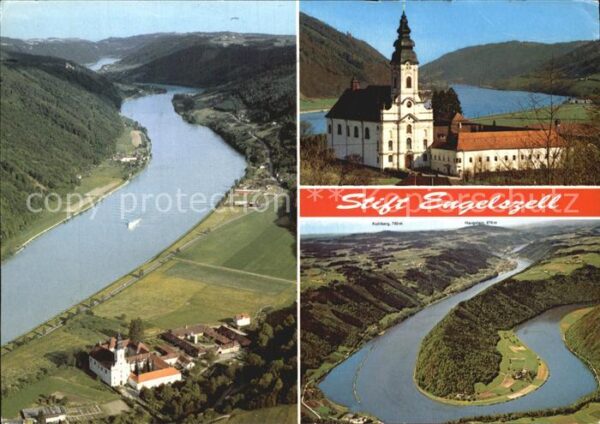 Engelhartszell Donau Oberoesterreich Fliegeraufnahme Stift Engelszell Donaus