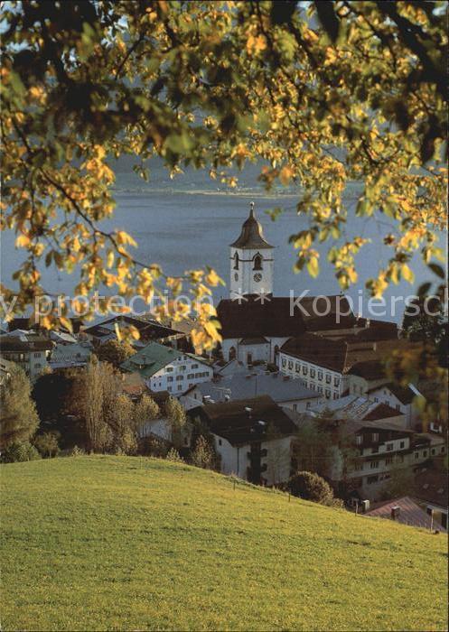 St Wolfgang Wolfgangsee Teilansicht Kirche