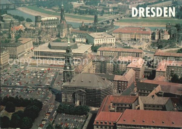 Dresden Altstadtkern Fliegeraufnahme