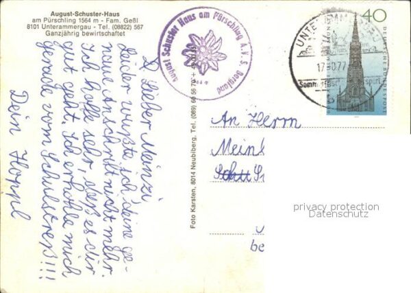 Unterammergau August Schuster Haus am Pürschling Flie – Bild 2