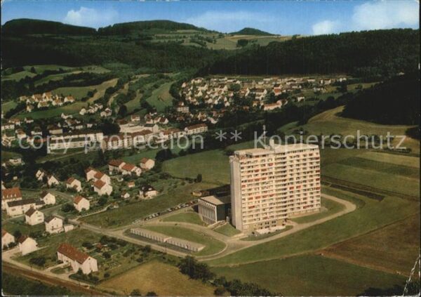 Bad Brueckenau mit Kurstift Fliegeraufnahme