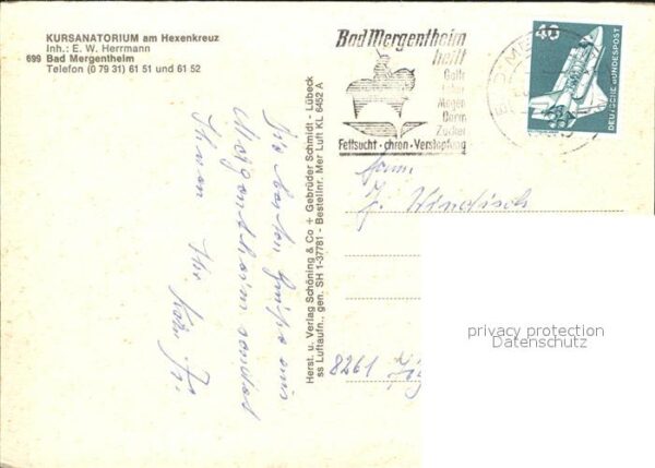 Bad Mergentheim Kursanatorium am Hexenkreuz Fliegeraufn – Bild 2
