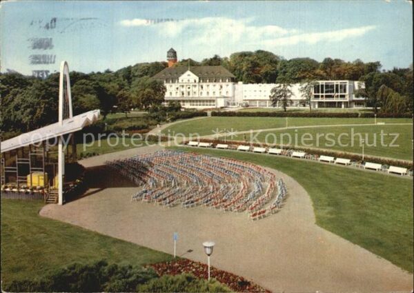 Travemuende Ostseebad Musikpavillon mit Kurhaus und Kursaal