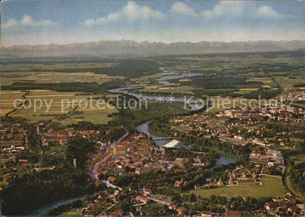 Landsberg Lech mit Karwendel Zugspitze und Tiroler Alp