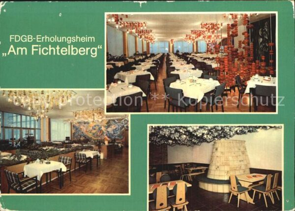 Oberwiesenthal Erzgebirge FDGB Erholungsheim am Fichtelberg Speis