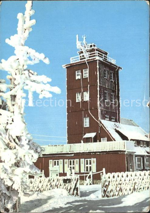 Oberwiesenthal Erzgebirge Wetterwarte auf dem Fichtelberg