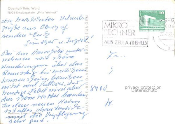 Oberhof Thueringen FDGB Erholungsheim Fritz Weineck – Bild 2