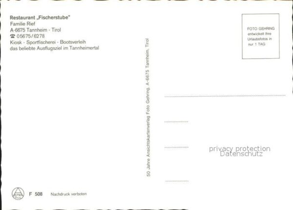 Tannheim Tirol Restaurant Fischerstube – Bild 2