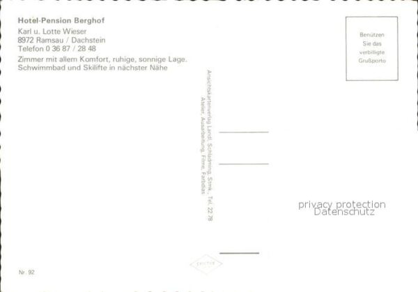 Ramsau Berchtesgaden Hotel Pension Berghof – Bild 2