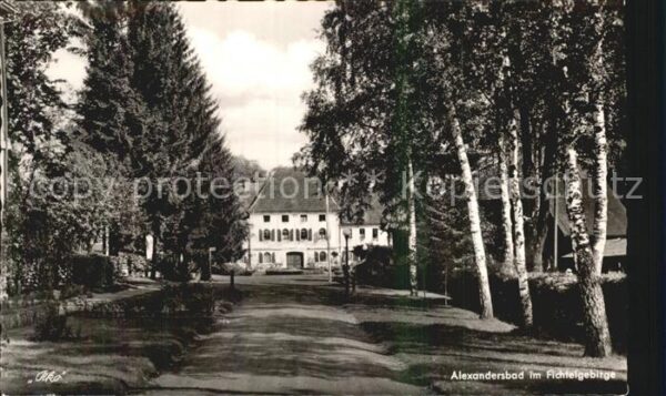 Bad Alexandersbad Birkenalle mit Schlossvilla