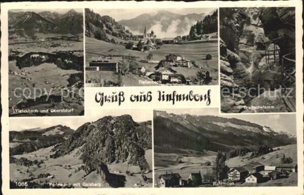 Tiefenbach Oberstdorf Panorama Ortsblick Breitachklamm Ferlew