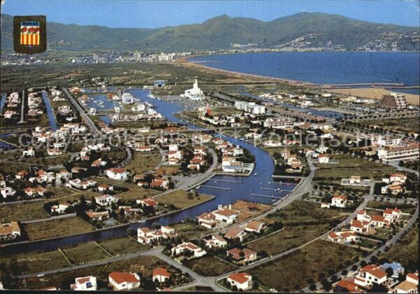 Rosas Costa Brava Cataluna Ampuriabrava Vista aerea