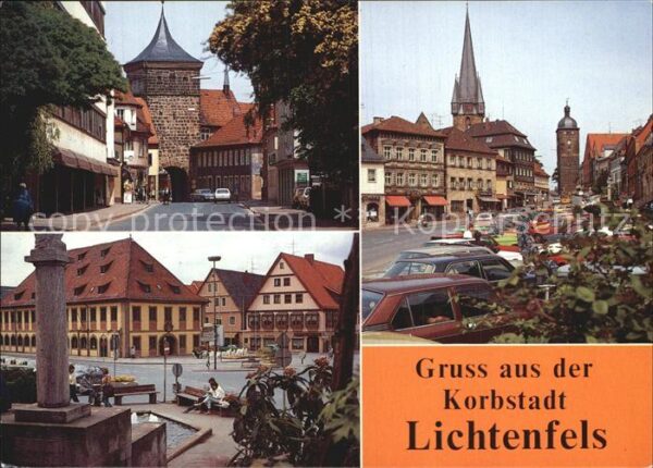 Lichtenfels Bayern Stadttor Brunnen Strassenpartie