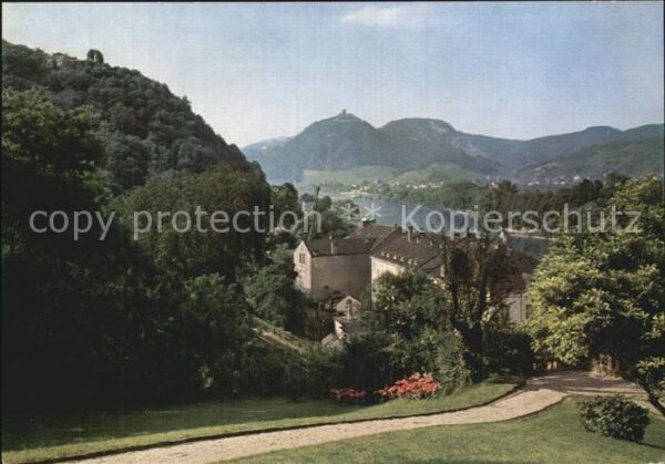 Rolandseck mit Rolandsbogen und Siebengebirge Male