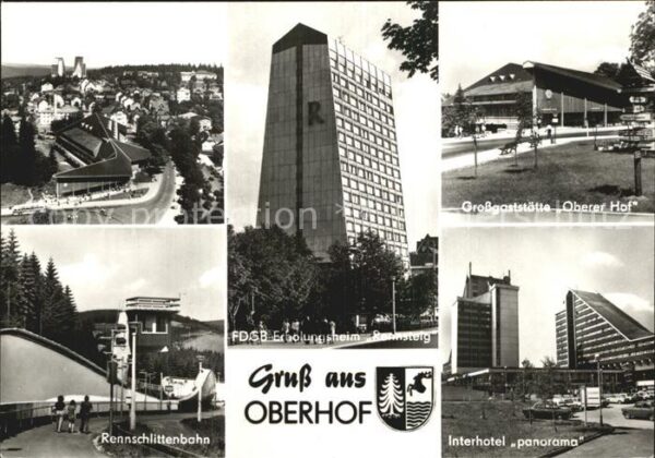 Oberhof Thueringen Panorama FDGB Erholungsheim Rennsteig G