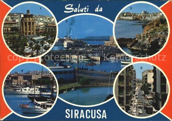 Siracusa Pantheon Il Porto Citta e scogliere Por