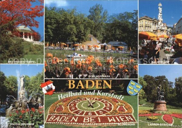Baden Wien Beethoven Tempel Doblhoffpark Hauptplat