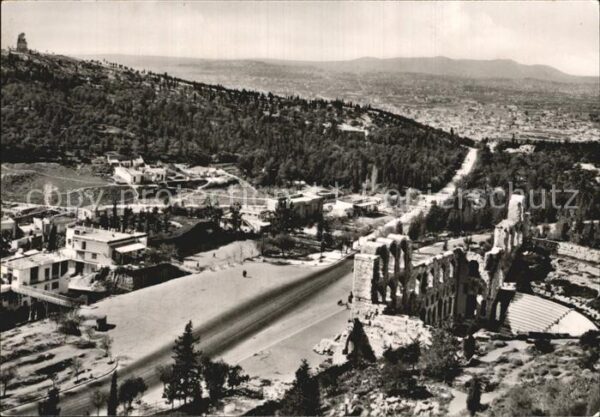 Athens Athen The Odeum of Herodes Atticus on the Mon