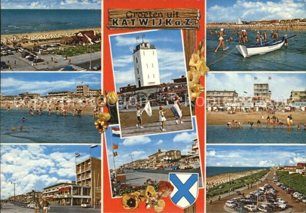 Katwijk aan Zee Fliegeraufnahme Strandpartien Promenade