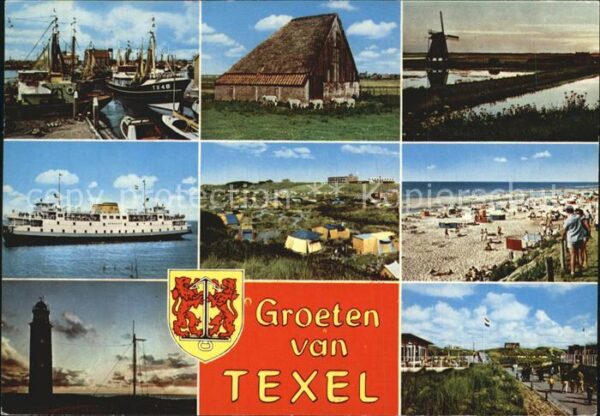Texel Hafen Stall Windmühle Fahrgastschiff Ca
