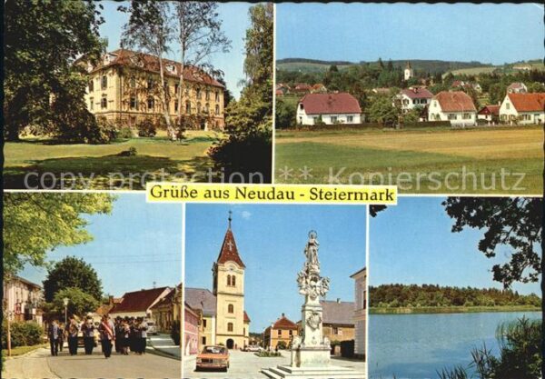 Neudau Steiermark Schloss Teilansicht Siedlung Ortsbild K