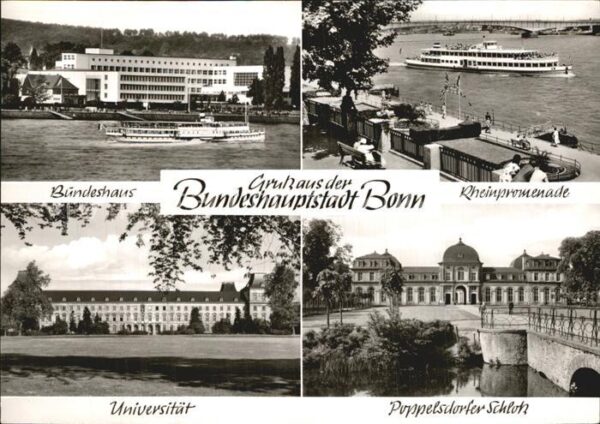 Bonn Rhein Bundeshaus Rheinpromenade Universität P