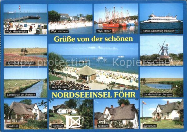 Insel Foehr Wyk Mittelbrücke Kurhaus Hafen Fähre Sc