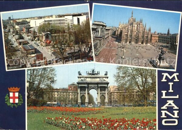 Milano Teilansicht Dom Triumphbogen