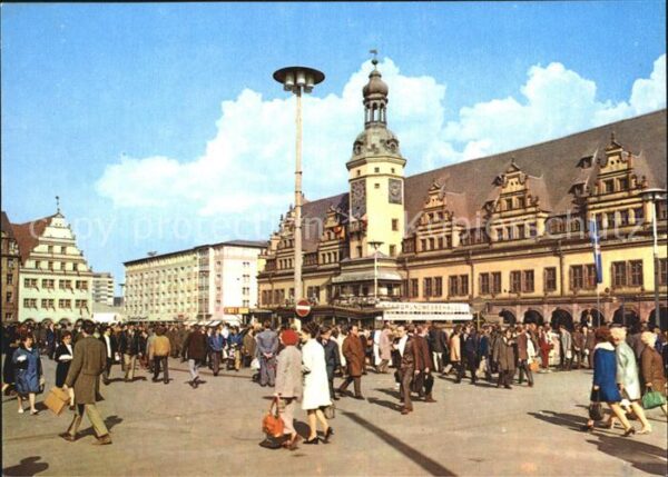 Leipzig Altes Rathaus und alte Waage am Markt