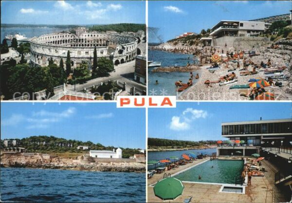 Pola Pula Croatia Amphiteater Strand Swimmingpool