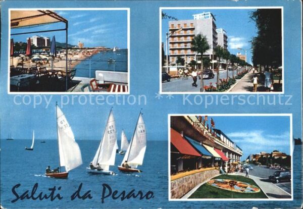 Pesaro Strand Segeln Strassenpartien
