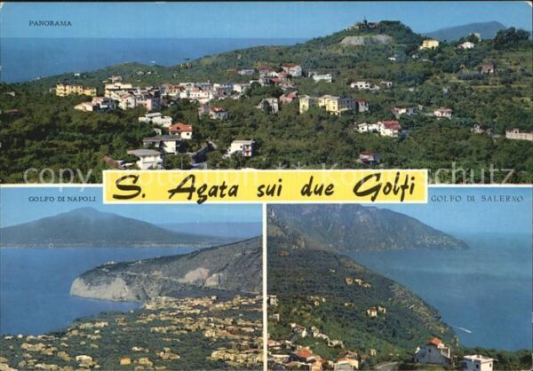 Sant Agata sui due Golfi Panorama Golfo di Napoli Golfo di Saler