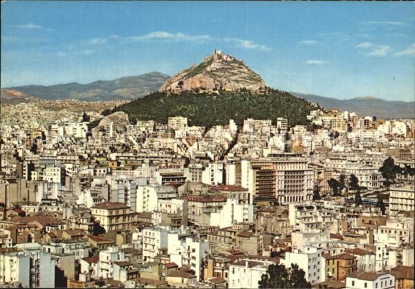 Athenes Athen Teilansicht und Lykabette