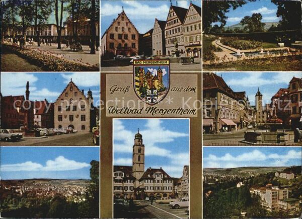 Bad Mergentheim Teilansichten Markt Denkmal Brunnen Rat