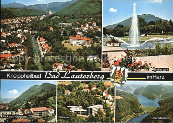 Bad Lauterberg Panorama Kurpark Fontäne Hausberg Diabe