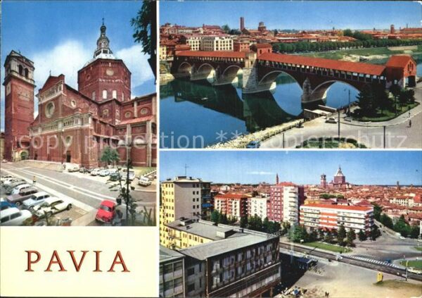 Pavia Palazzo Brücke Teilansicht