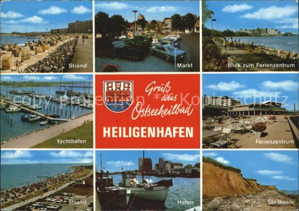 Heiligenhafen Ostseebad Yachthafen Strand Markt Steilküste