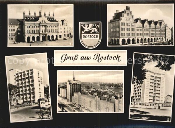 Rostock Rathaus Hauptpostamt Bahnhofsvorplatz L