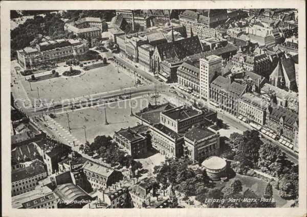 Leipzig Karl-Marx-Platz Fliegeraufnahme