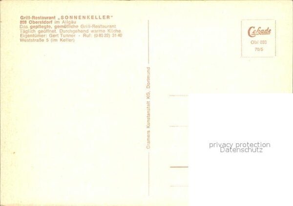 Oberstdorf Grill Restaurant Sonnen Keller – Bild 2