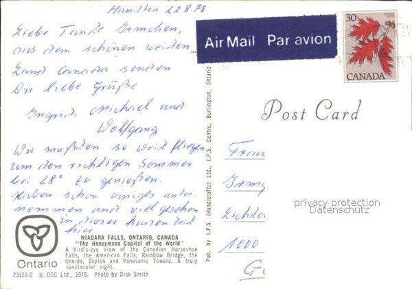 Ontario Canada Fliegeraufnahme Niagara Fälle – Bild 2