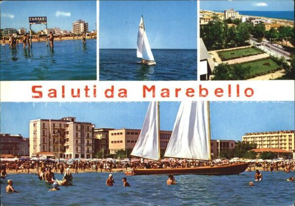Marebello Rimini Park Strand Segelboot