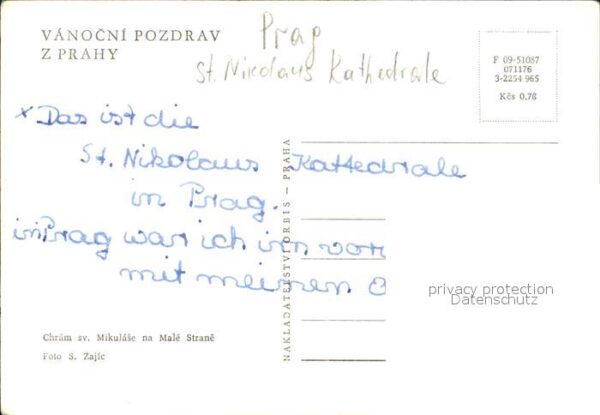 Prag Prahy Prague Sankt Nikolaus Kathedrale – Bild 2