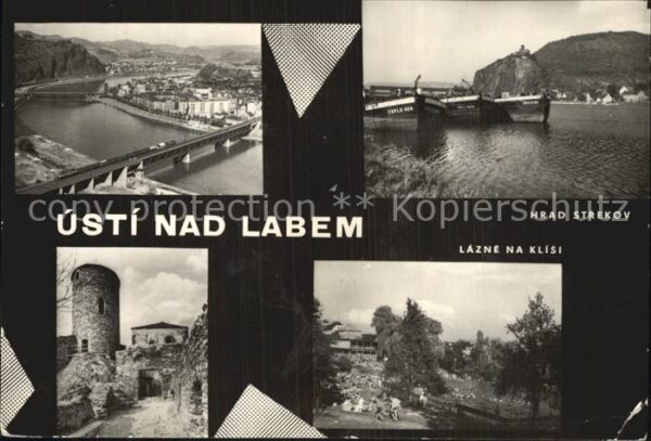Usti nad Labem Fliegeraufnahme Schiffsanlegestelle Tur