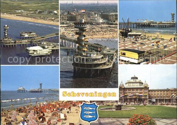 Scheveningen Fliegeraufnahme Seebrücke Strand Kurhau