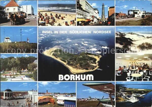 Borkum Fliegeraufnahme Leuchtturm Minigolf Haf