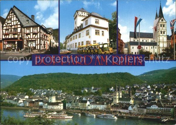 Boppard Rhein Panorama Fachwerkhäuser Kirche