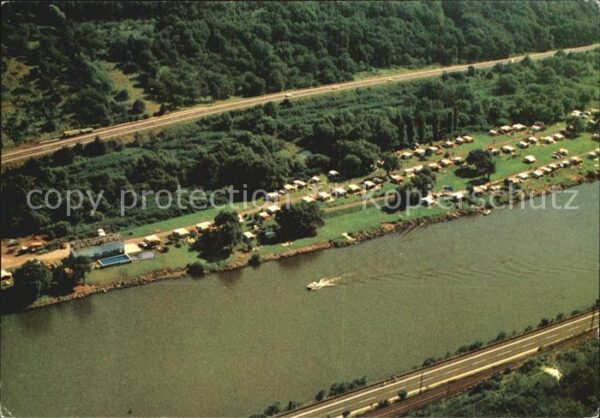 Burgen Mosel Fliegeraufnahme Campingplatz Laguna
