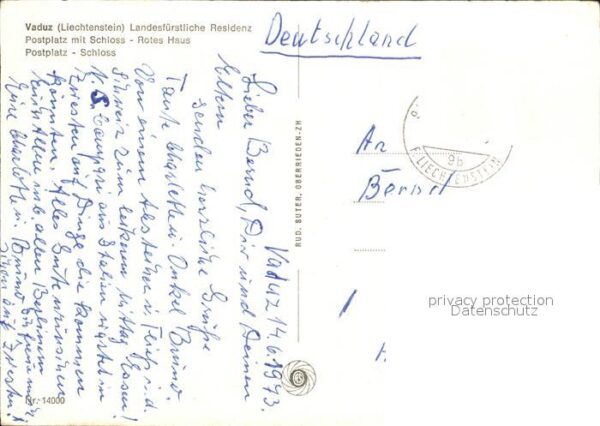 Vaduz Landesfürstliche Residenz Postplatz Sch – Bild 2
