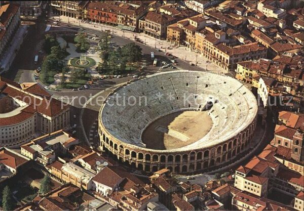 Verona Veneto Fliegeraufnahme Amphitheater